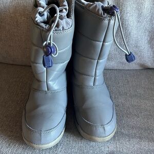 Lands' End Gray Quilted Boots